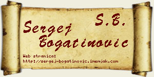Sergej Bogatinović vizit kartica